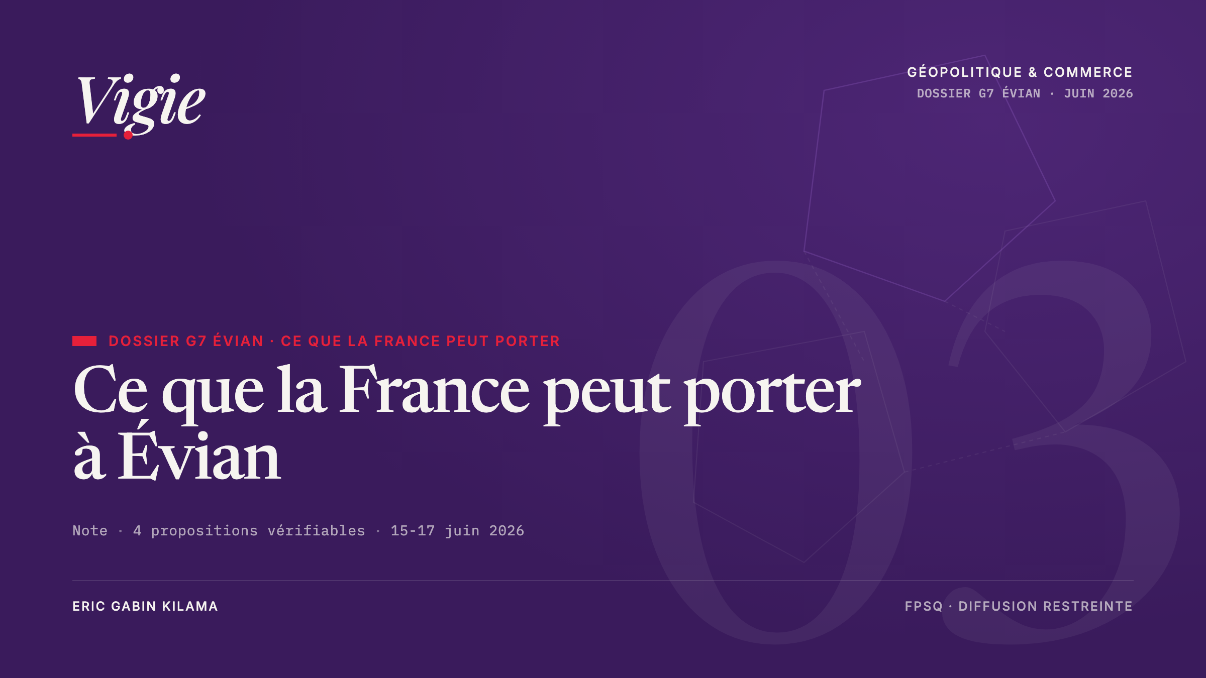 Ce que la France peut porter à Évian