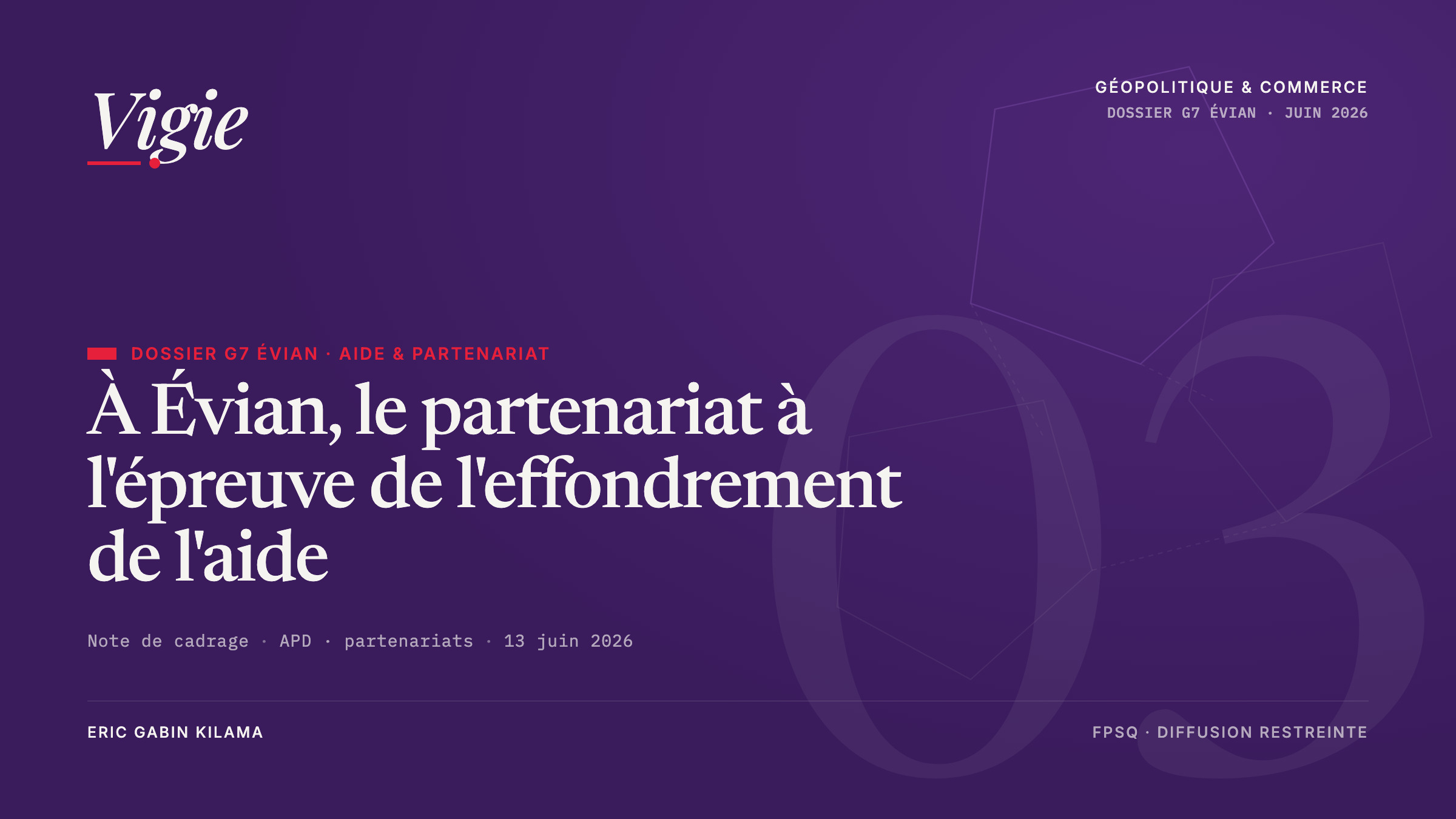 À Évian, le partenariat à l'épreuve de l'effondrement de l'aide